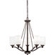 Durham 5 Light 25 inch Rubbed Bronze Chandelier Ceiling Light